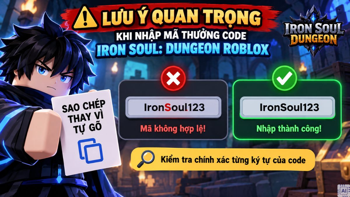 Kiểm tra đúng ký tự code để tránh bị lỗi