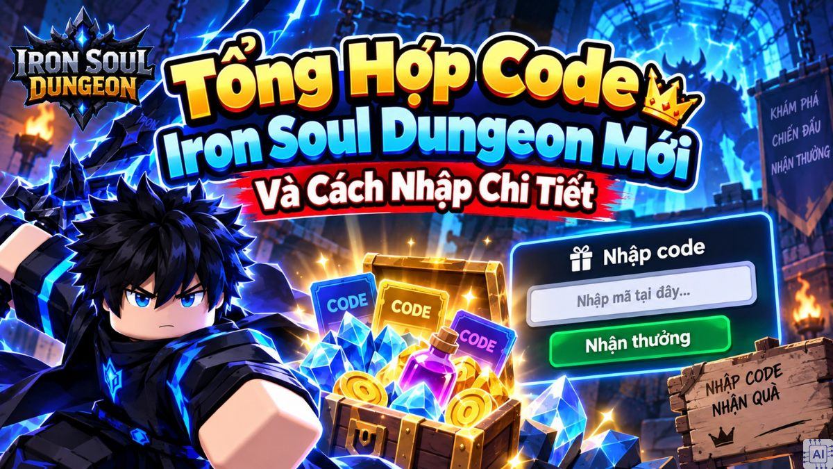 Full danh sách code Iron Soul Dungeon mới 2026, cách nhập