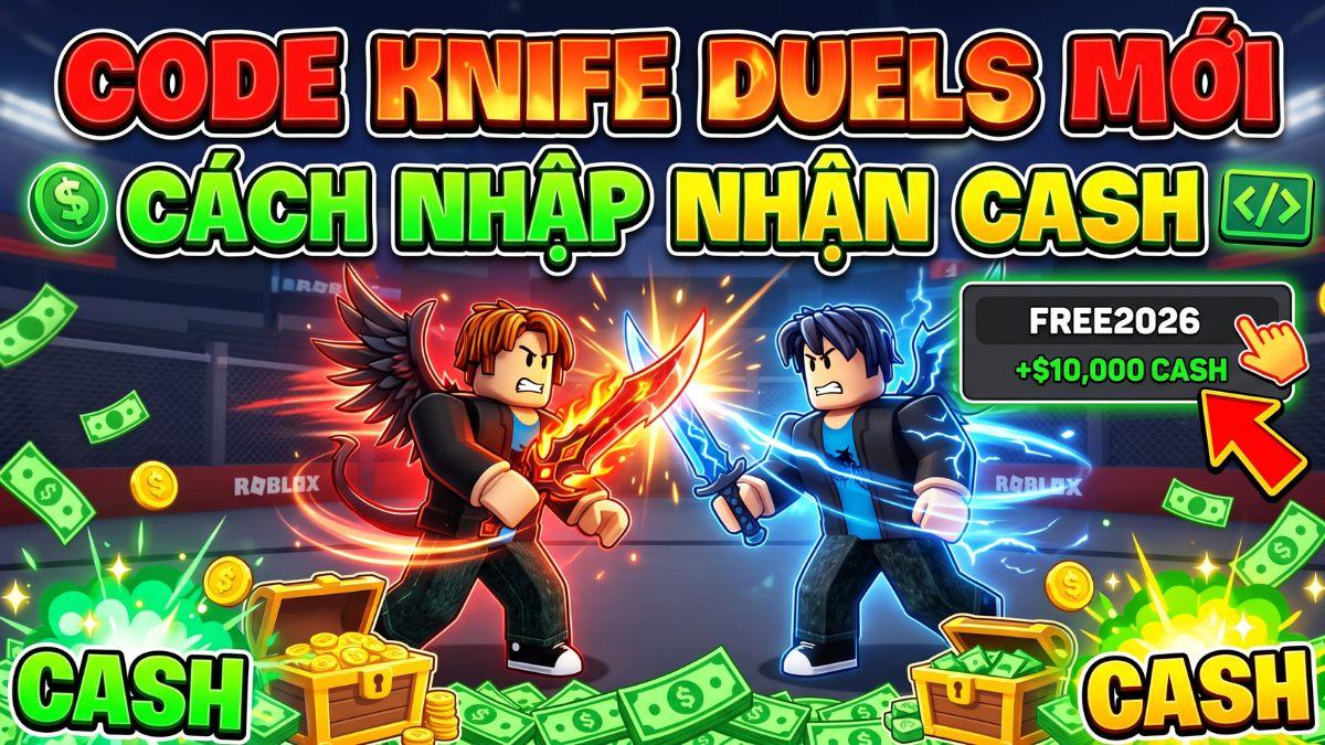 Code Knife Duels mới nhất tháng 10/2026 và cách nhập nhận Cash