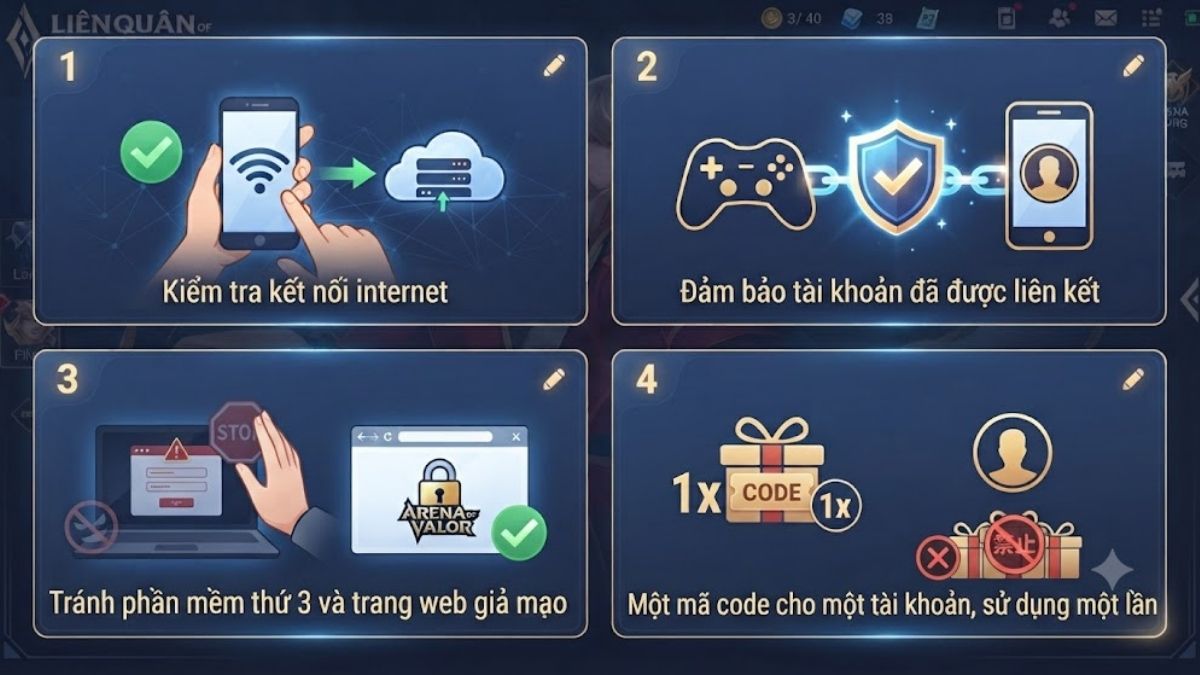 Những lưu ý quan trọng khi nhập giftcode Liên Quân [bổ sung]