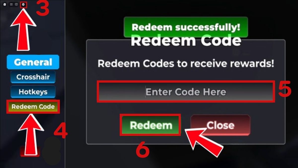 Cách nhập code Sniper Arena