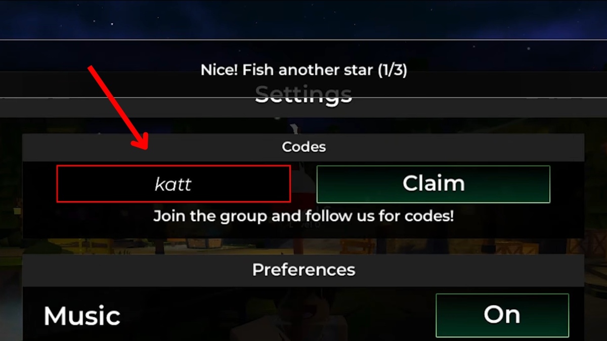 Hướng dẫn cách nhập Code trong Star Fishing chi tiết