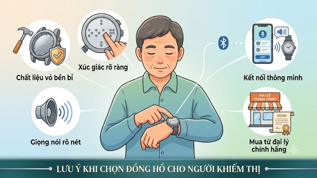 Kinh nghiệm chọn mua đồng hồ cho người khiếm thị 