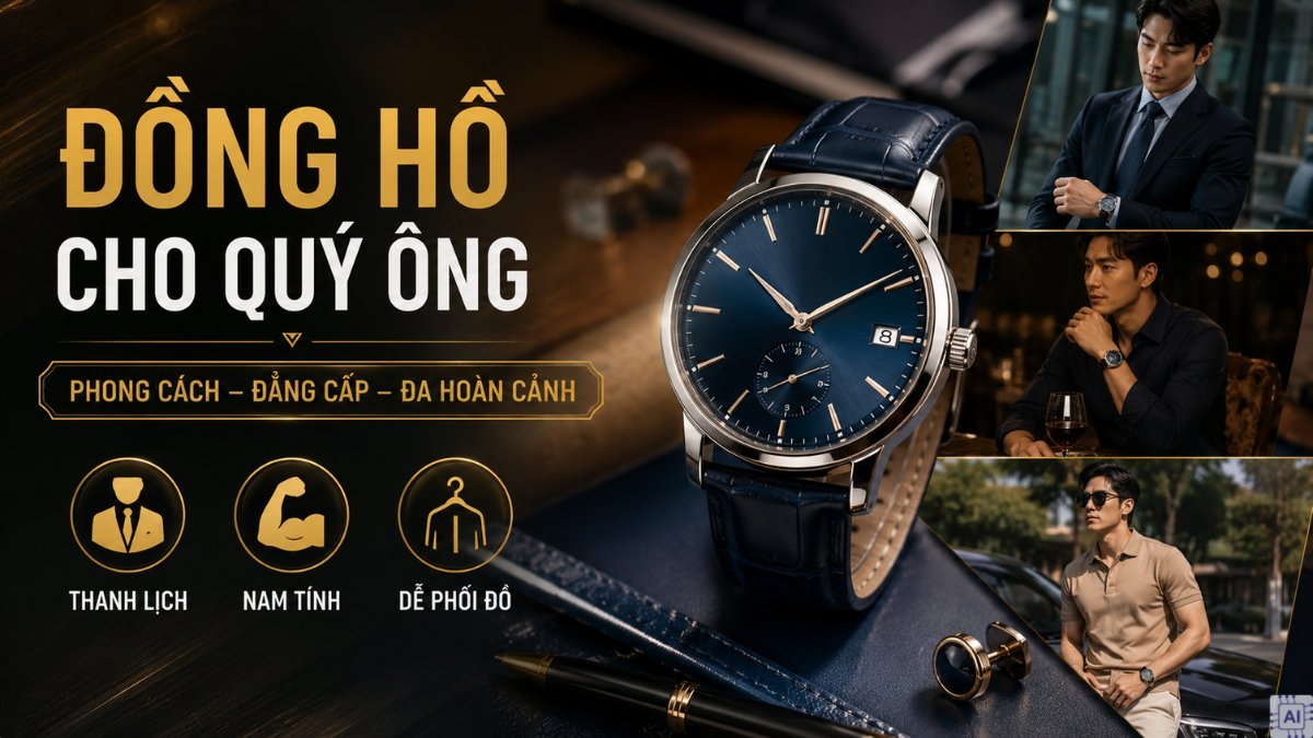 Top 15 đồng hồ nam cao cấp, lịch lãm, chính hãng