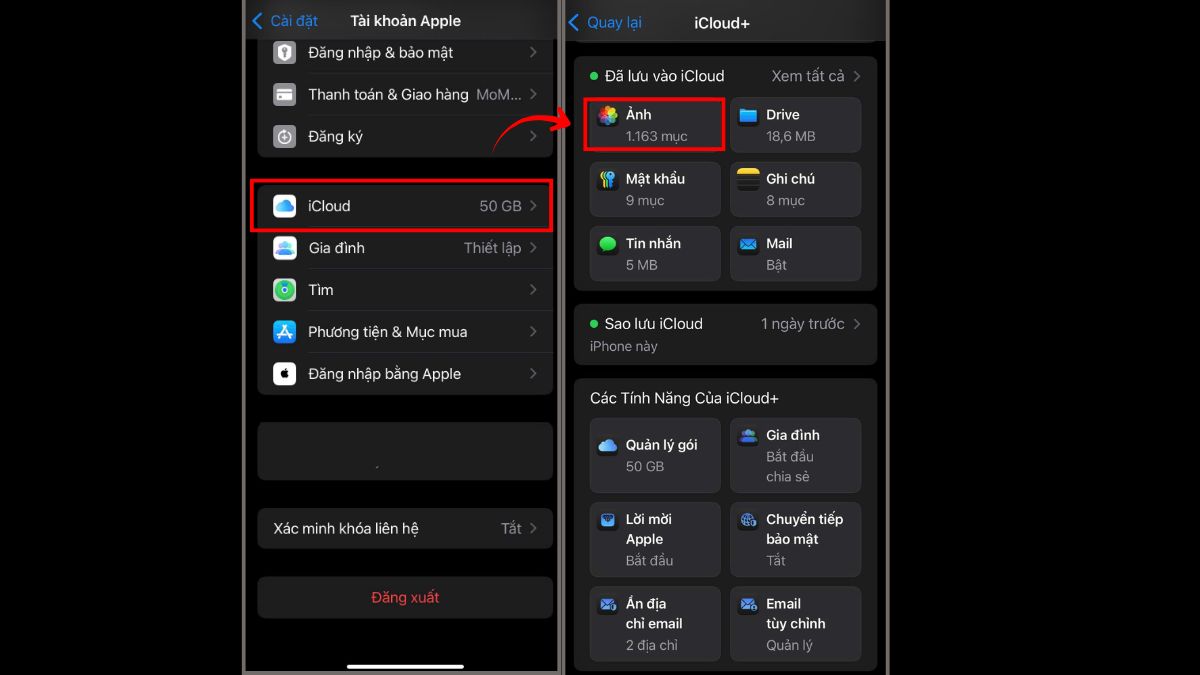 Cách tắt đồng bộ hình ảnh và danh bạ
