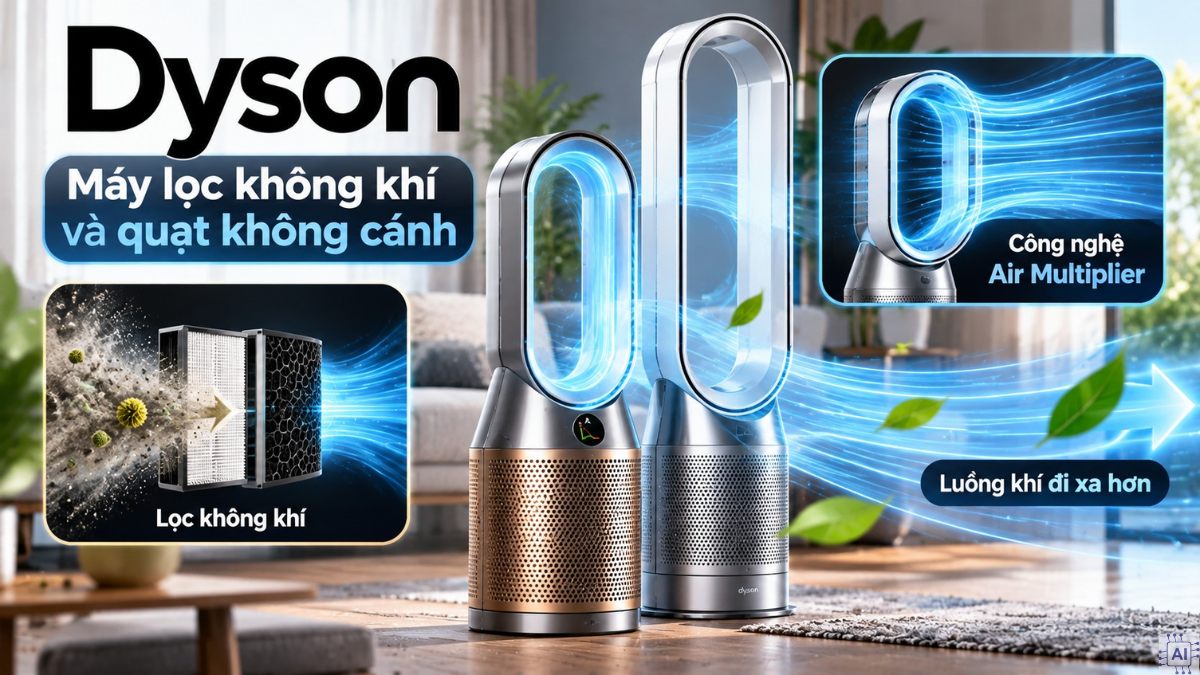 Máy lọc không khí và quạt không cánh Dyson