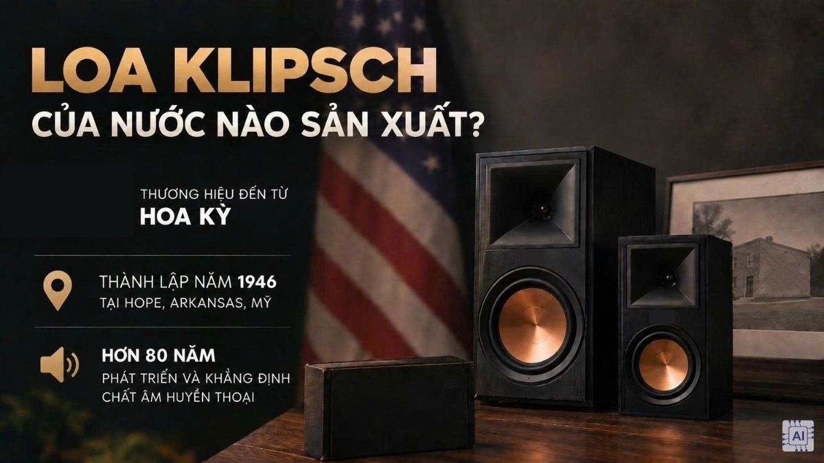 Loa có nguồn gốc từ Hoa Kỳ nhưng có thể khác nơi lắp ráp