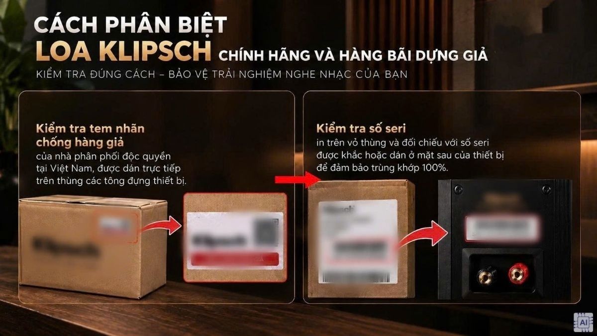 Cách phân biệt loa Klipsch chính hãng