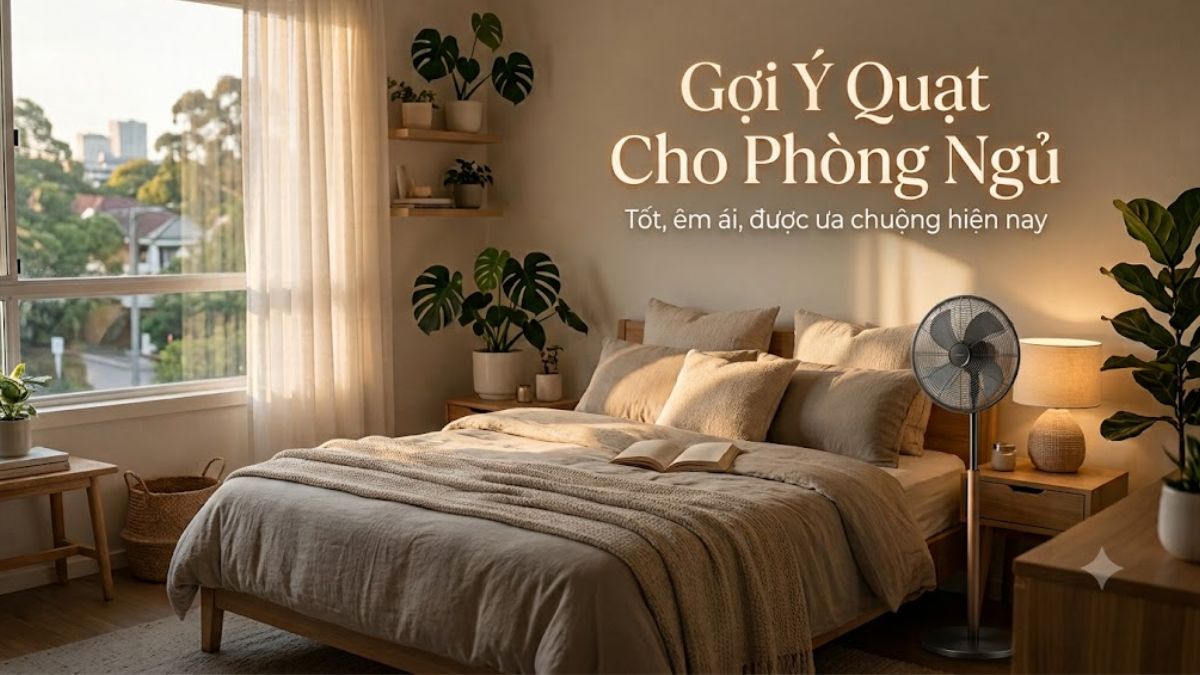 Gợi ý 10 quạt cho phòng ngủ tốt được sử dụng nhiều hiện nay