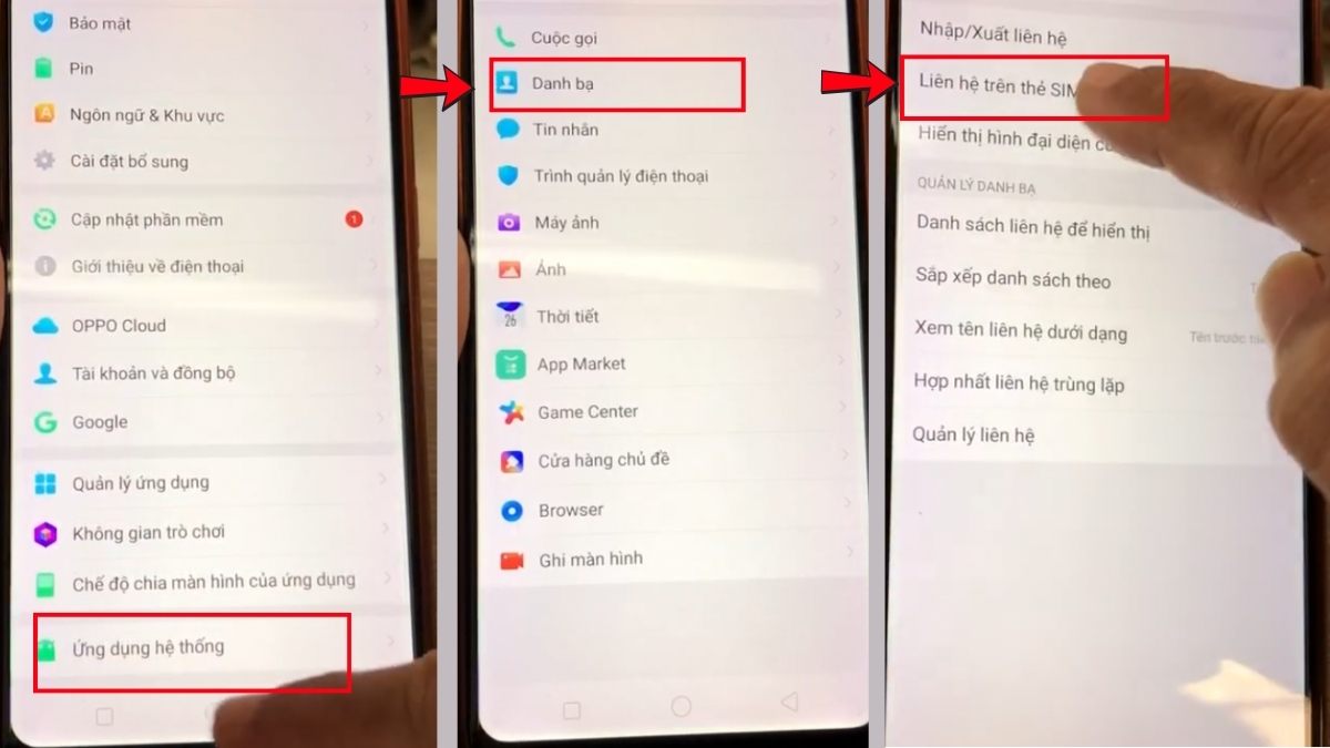 Cách chép danh bạ trên dòng máy OPPO cũ