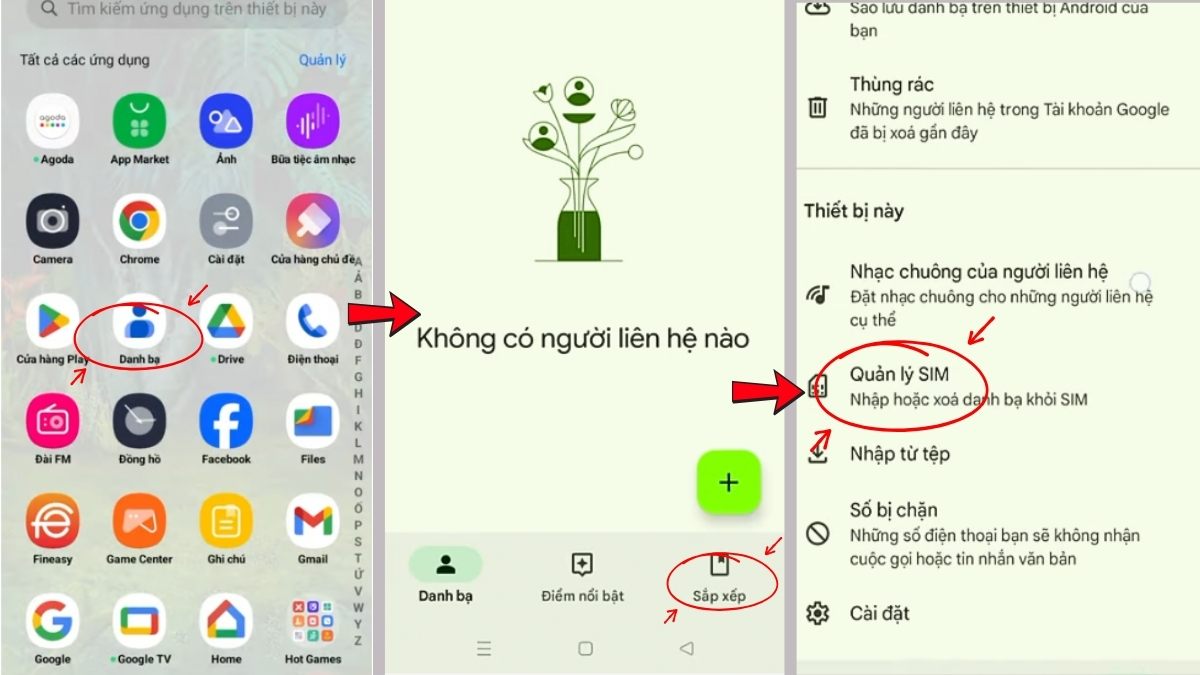 Cách chép danh bạ trên dòng máy OPPO mới