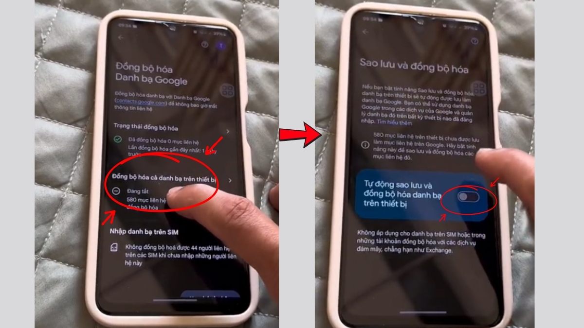 Cách đồng bộ danh bạ OPPO qua tài khoản Google