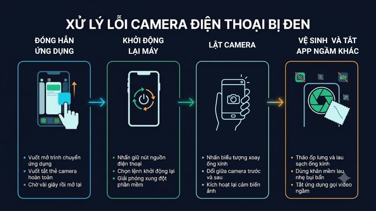 Khắc phục camera điện thoại bị đen