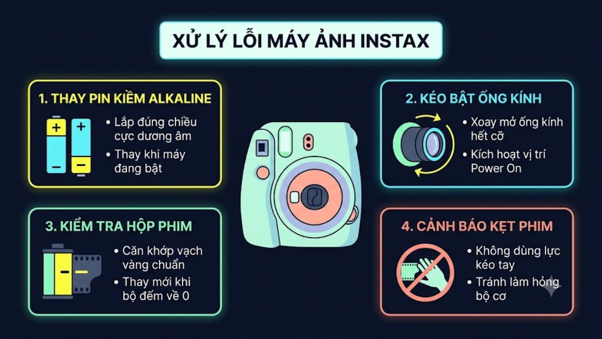 Xử lý lỗi máy ảnh lấy liền Instax
