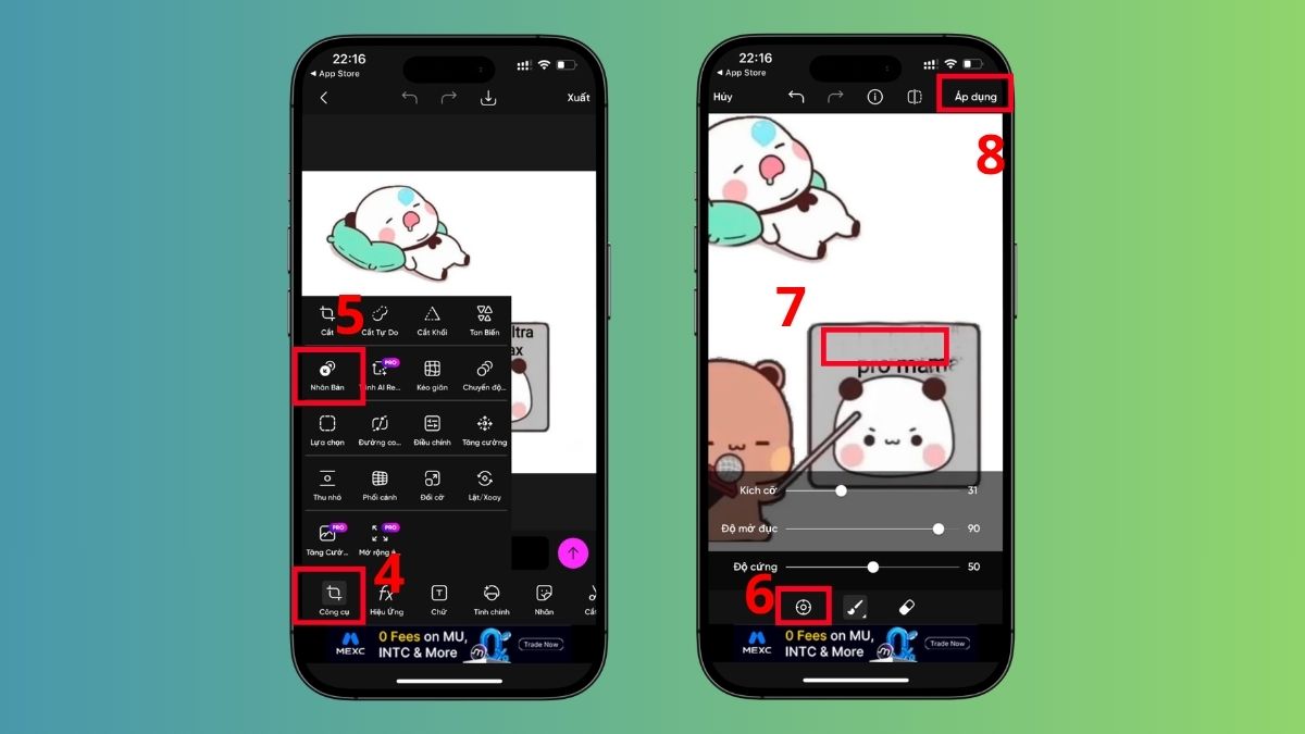 Cách xóa vật thể và chữ bằng PicsArt