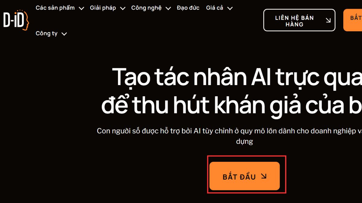 Cách tạo tài khoản D ID bước 1