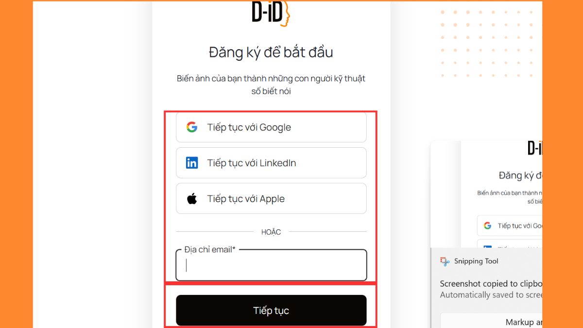 Cách tạo tài khoản D ID bước 3