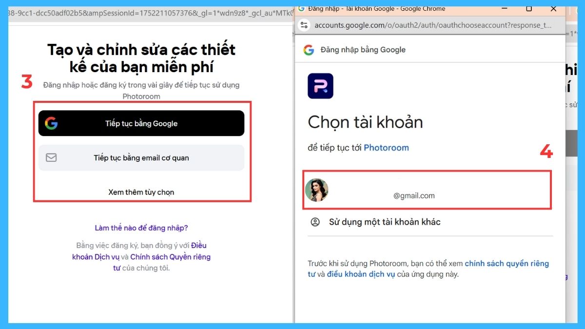 Cách tạo tài khoản PhotoRoom miễn phí bước 2