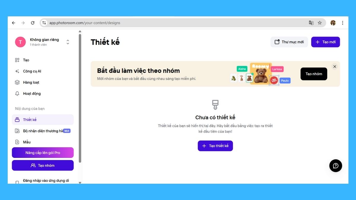 Cách tạo tài khoản PhotoRoom miễn phí bước 3