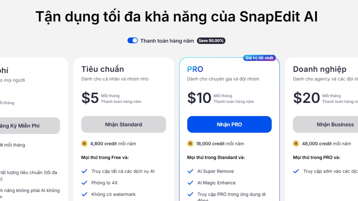 cách Tạo tài khoản Snapedit miễn phí bước 3