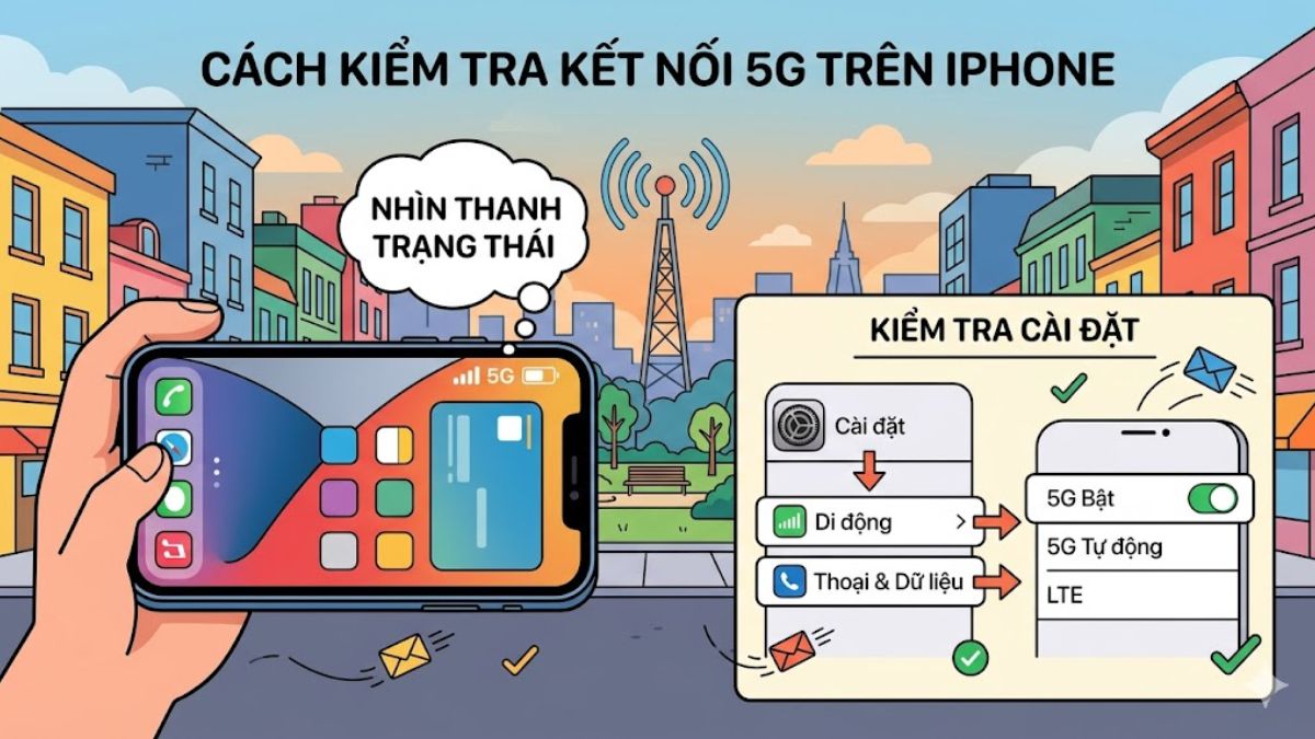 Cách kiểm tra iPhone 12 Pro Max đã bật kết nối 5G chưa 