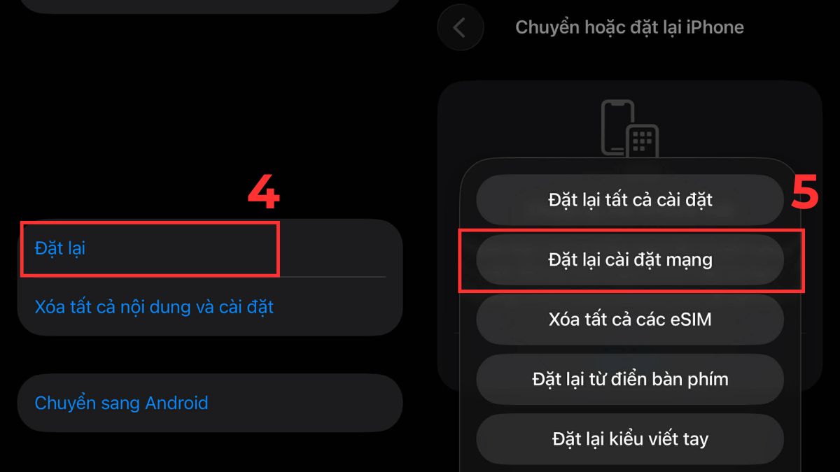 cách khắc phục Lỗi iPhone không bật 5G nguyên nhân lỗi mạng