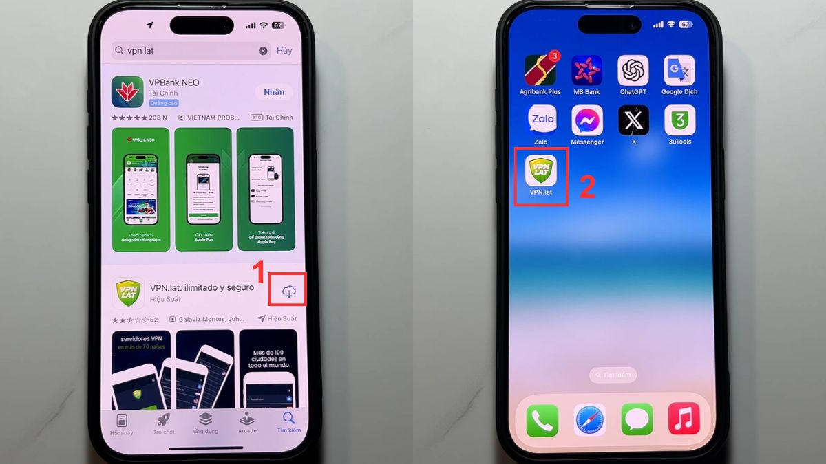 Cách đổi IP trên điện thoại iphone bằng VPN bước 1