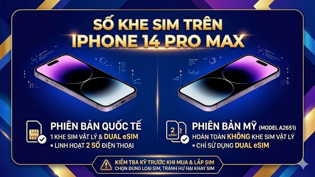Cách gắn sim iphone 14 pro max có mấy khe SIM