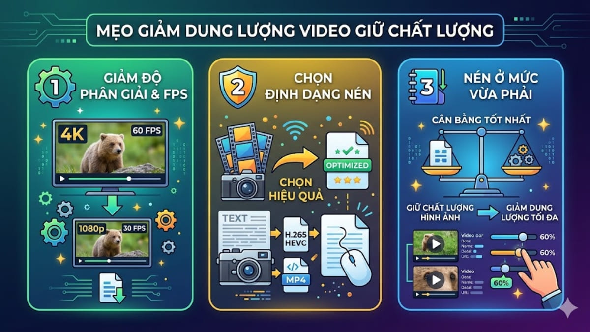 Mẹo thực hiện cách giảm dung lượng video trên iphone nhưng vẫn giữ chất lượng