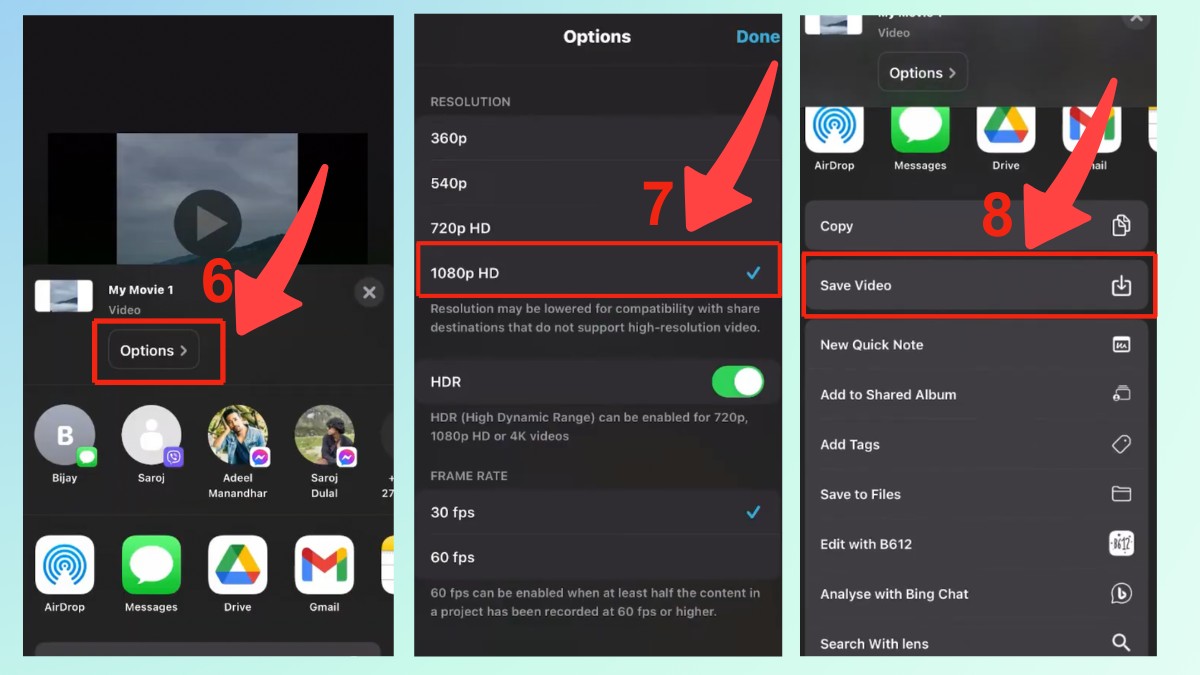 cách Giảm dung lượng video trên iPhone bằng iMovie bước 3