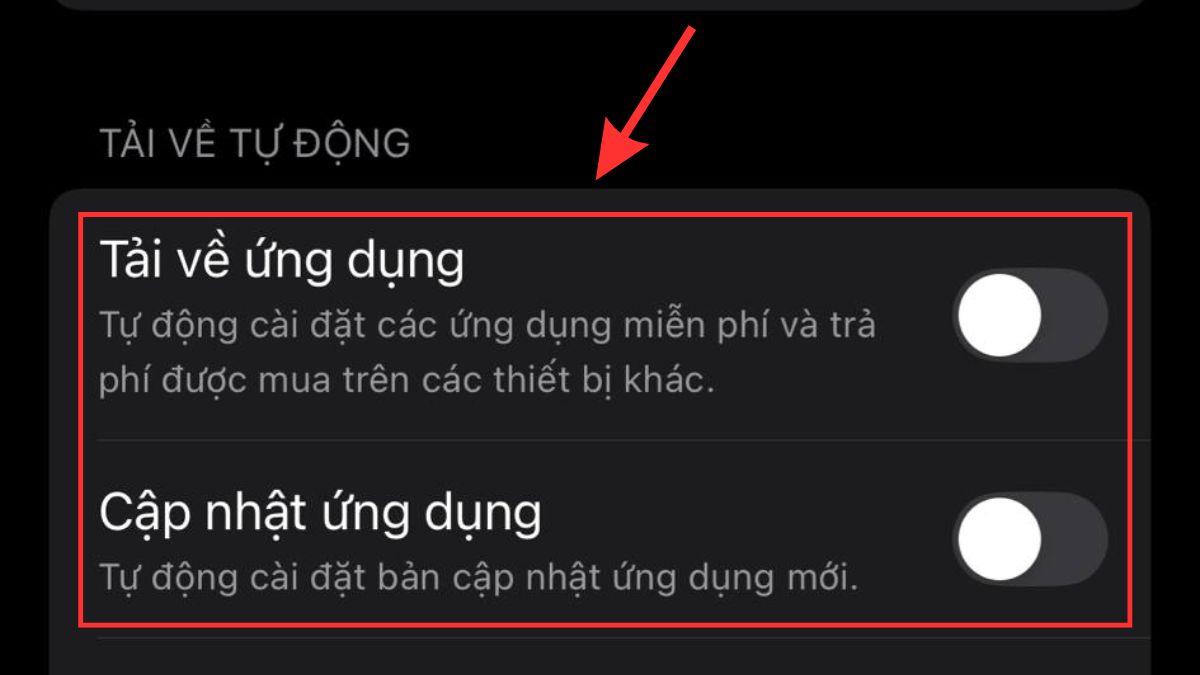 Cách tăng tốc độ mạng 4G cho iPhone khi tắt cập nhật bước 3