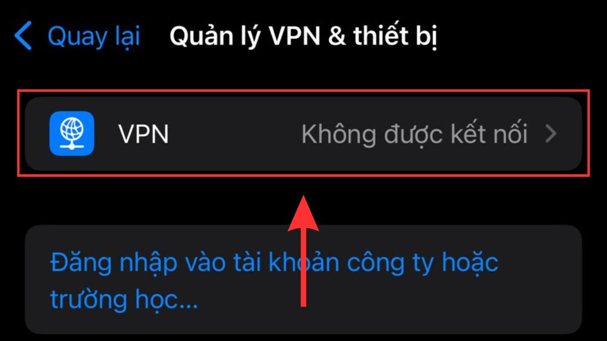 Cách tăng tốc độ mạng 4G cho iPhone ngắt kết nối VPN bước 3