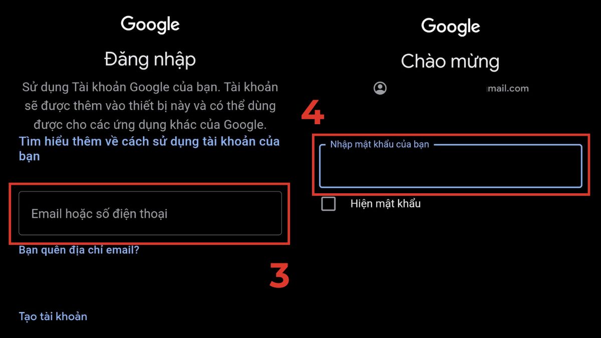 Cách xem email của mình trên điện thoại bước 2