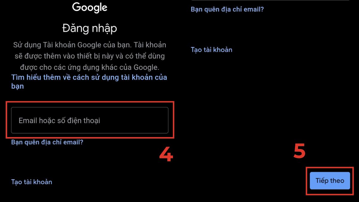Cách xem email trên điện thoại qua trình duyệt web  bước 2