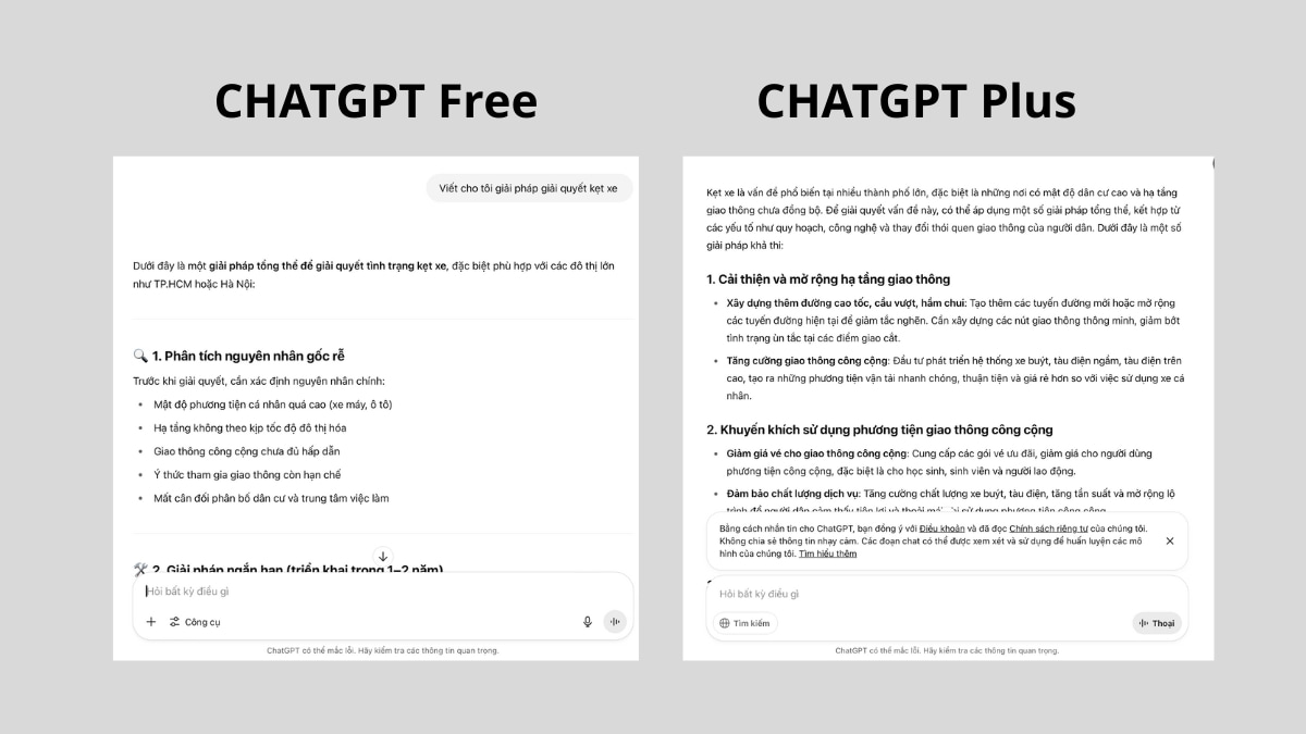 Chi tiết về ChatGPT vs ChatGPT Plus