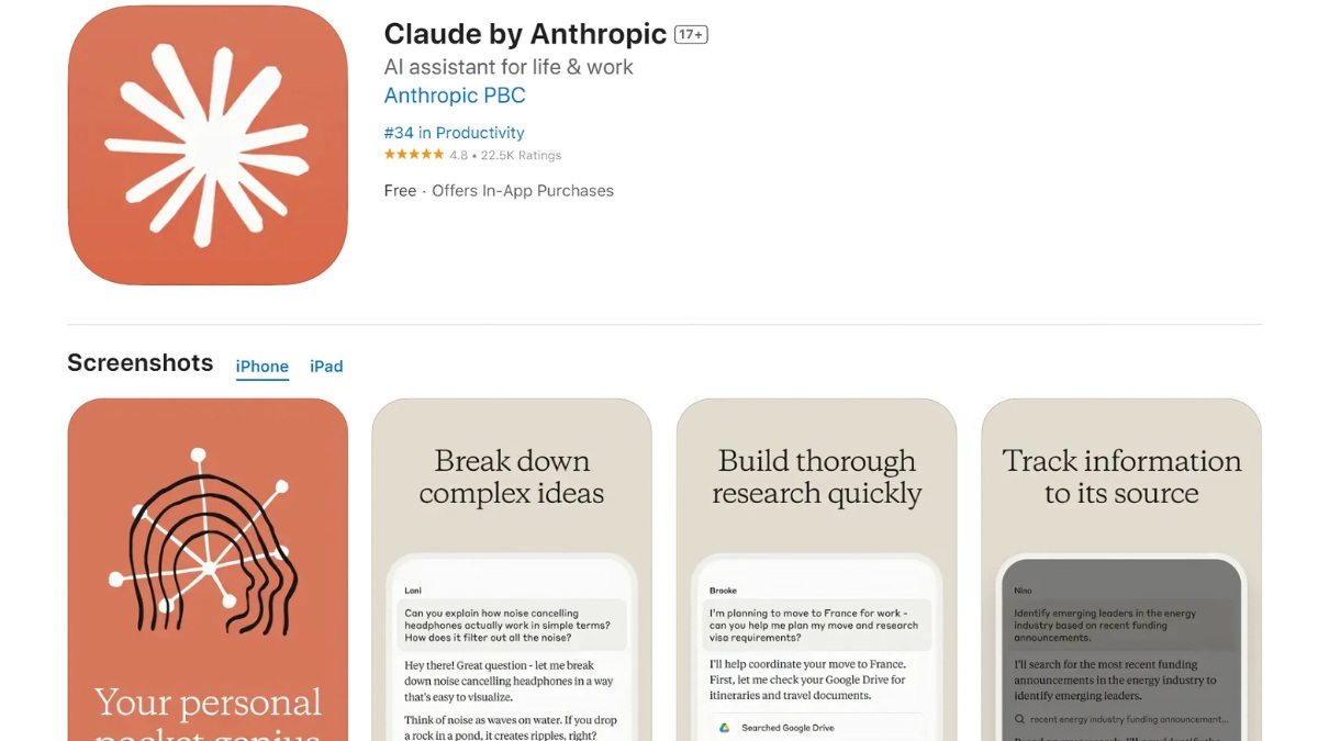 Cách tải Claude AI trên điện thoại ios