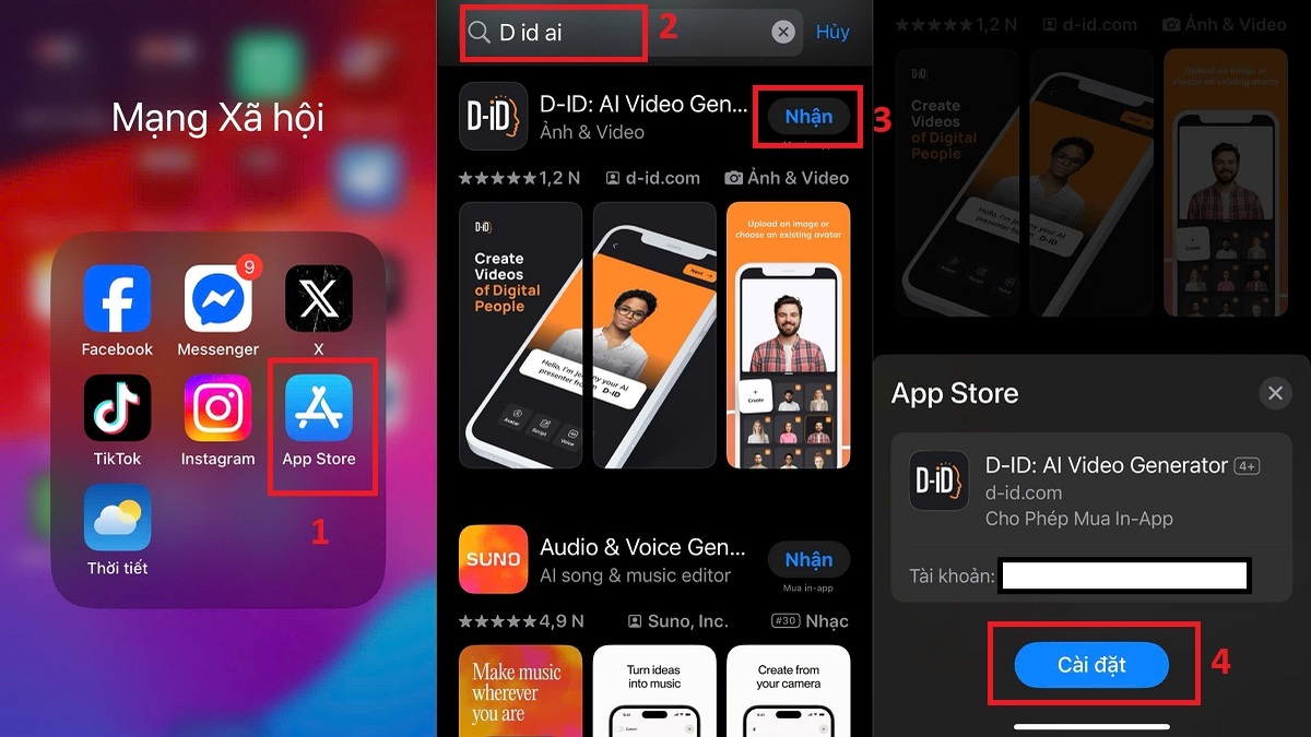 Cách tải D-ID AI về điện thoại iOS