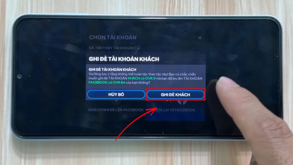 cách Đăng nhập FC Mobile bằng Facebook bước 3