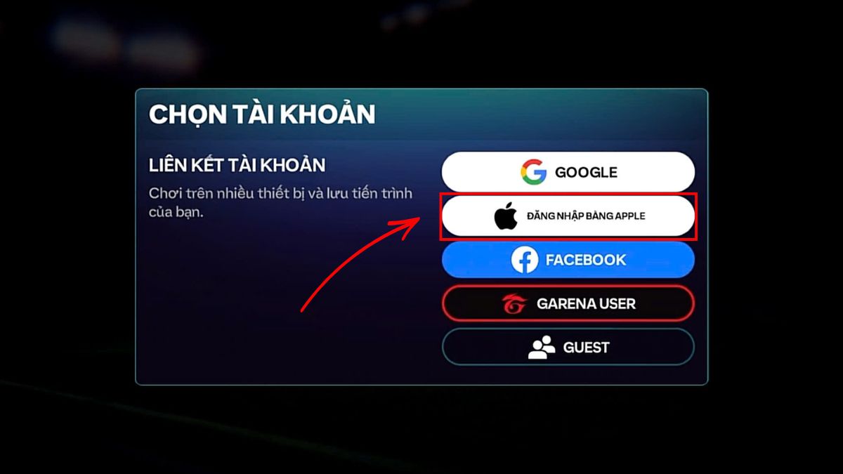 cách Đăng nhập fc mobile bằng Apple ID trên iPhone bước 1