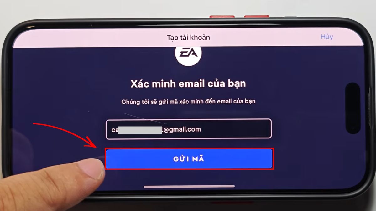 Cách đăng ký tạo tài khoản FC Mobile Việt Nam bước 3