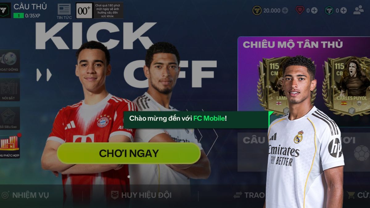 Cách đăng nhập FC Mobile Việt Nam bước 3