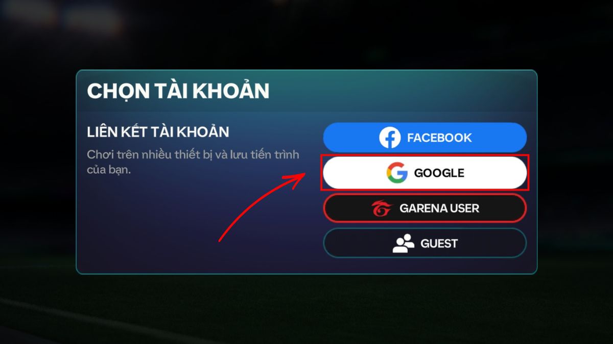 Cách đăng nhập fc mobile Việt Nam bằng Google Play Games bước 1