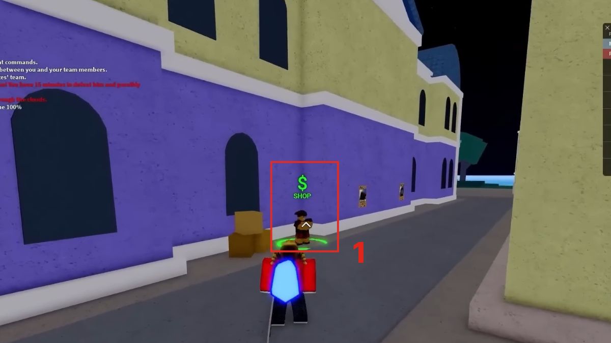 Cách lấy Gas Blox Fruit bước 1