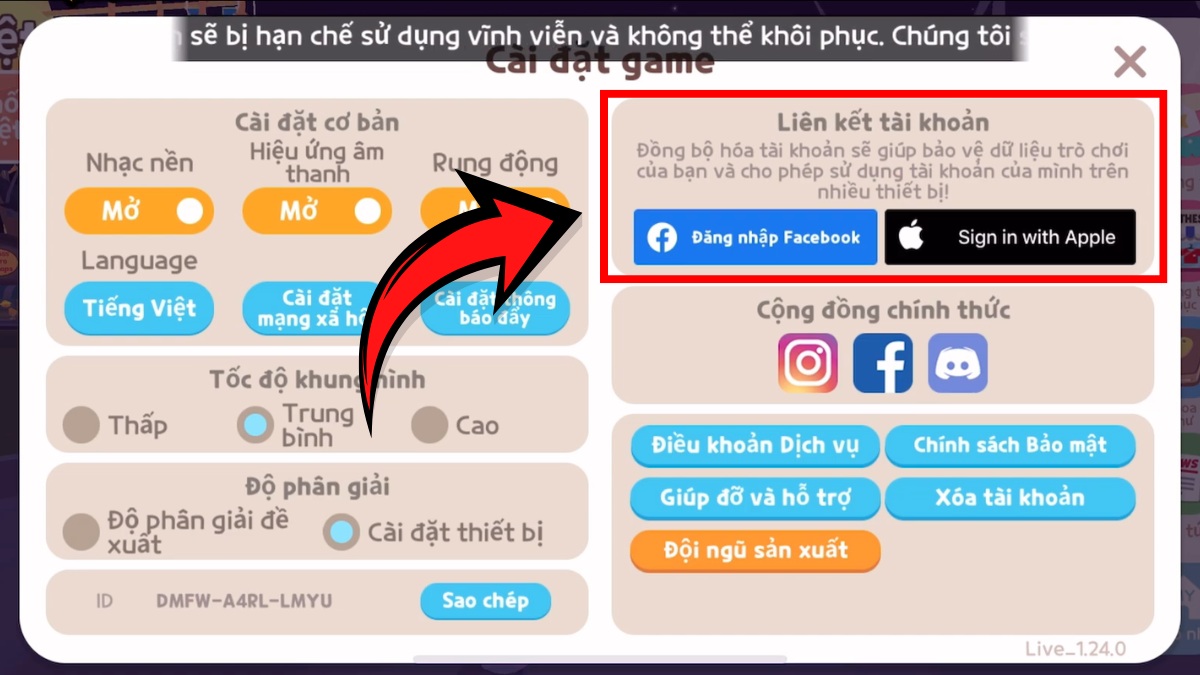 Lý do tài khoản Play Together bị mất do chưa liên kết với tài khoản