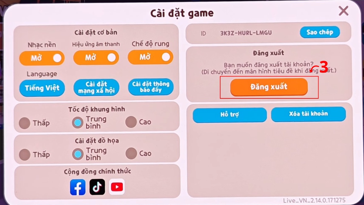 cách Khôi phục tài khoản Play Together bằng Facebook bước 2