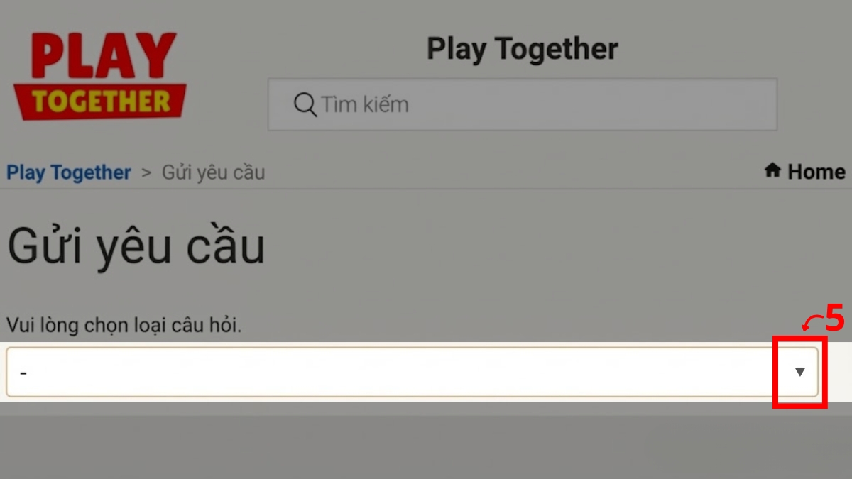 cách Khôi phục tài khoản Play Together qua Trung tâm hỗ trợ bước 3