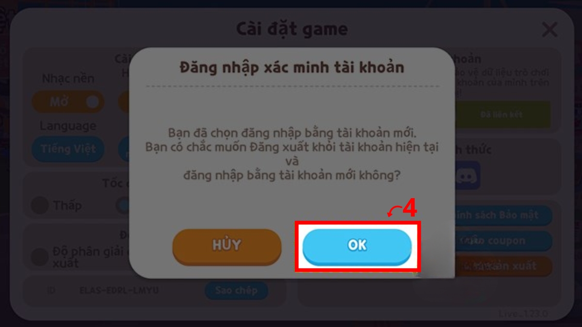 Hướng dẫn cách liên kết khôi phục tài khoản Play Together để tránh bị mất bước 4