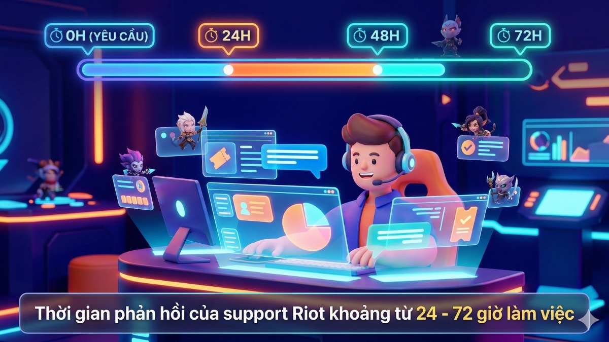 Cách gửi yêu cầu khôi phục tài khoản Riot Support trong thời gian bao lâu