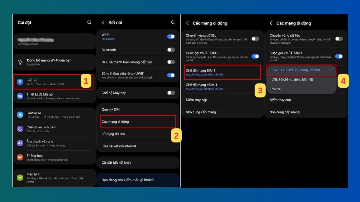 Cách bật kiểm tra khu vực phủ sóng 5G Viettel trên androidh