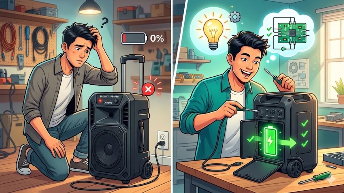 Loa kéo sạc không vào điện: Nguyên nhân và cách xử lý triệt để